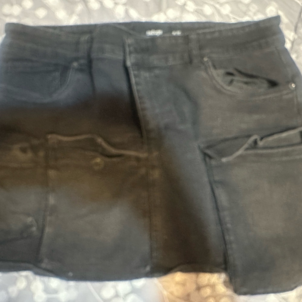 Black Denim Skirt